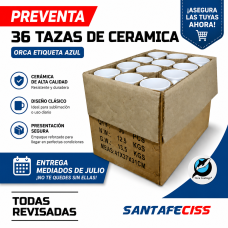 Taza ceramica Orca - Caja x36u - PREVENTA JULIO