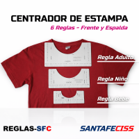 Centrador de Estampados x 6 Reglas