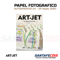 Papel Fotografico Autoadhesivo A4 Art-jet - x20 Hojas 115gr