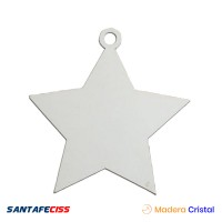 Forma Navideña Estrella – Pack de 10u  - Madera Cristal 