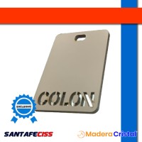 Llavero 6x4 Colon – Pack de 20u. - Madera Cristal