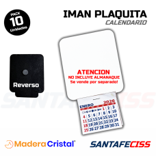 Plaquita Calendario (Iman) - Madera Cristal