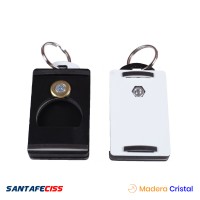 Llavero Destapador  - Madera Cristal