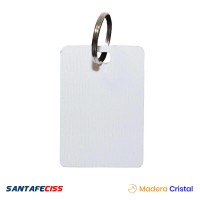 Llavero 6 x 4 – Pack de 20u. - Madera Cristal