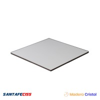 Placa Cuadrada 15 x 15 cm - Madera Cristal