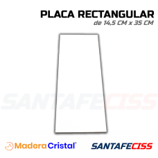 Placa Rectangular 14,5 x 35 cm – 3 mm - Madera Cristal