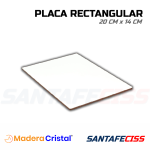 Placa Cuadrada 20 x 14 cm – 3 mm - Madera Cristal