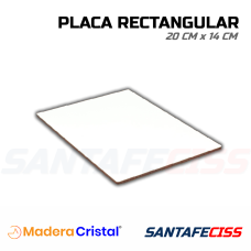 Placa Cuadrada 20 x 14 cm – 3 mm - Madera Cristal