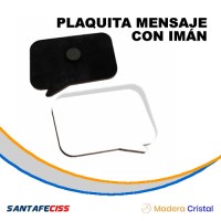 Plaquita Mensaje con Iman - Madera Cristal