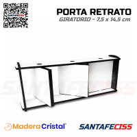 Porta Retrato Giratorio Madera Cristal (-)