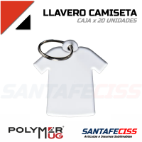 Llavero Camiseta 5x5,5 cm Polímero ( Caja 20u )