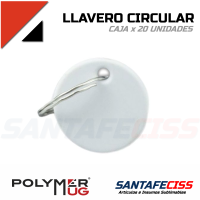 Llavero Circular  Polímero ( Caja 20u ) 