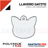 Llavero Gatito 4x3,2 cm Polímero ( Caja 20u )