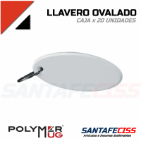 Llavero Ovalado Polímero ( Caja 20u )