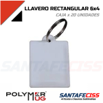 Llavero Rectangular 6x4 cm Polímero ( Caja 20u )