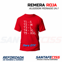 Remera Roja Algodon Peinado 24.1