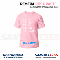 Remera Rosa Algodon Peinado 24.1